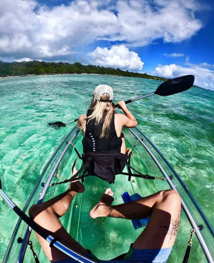 Transparent kayak rental Guadeloupe